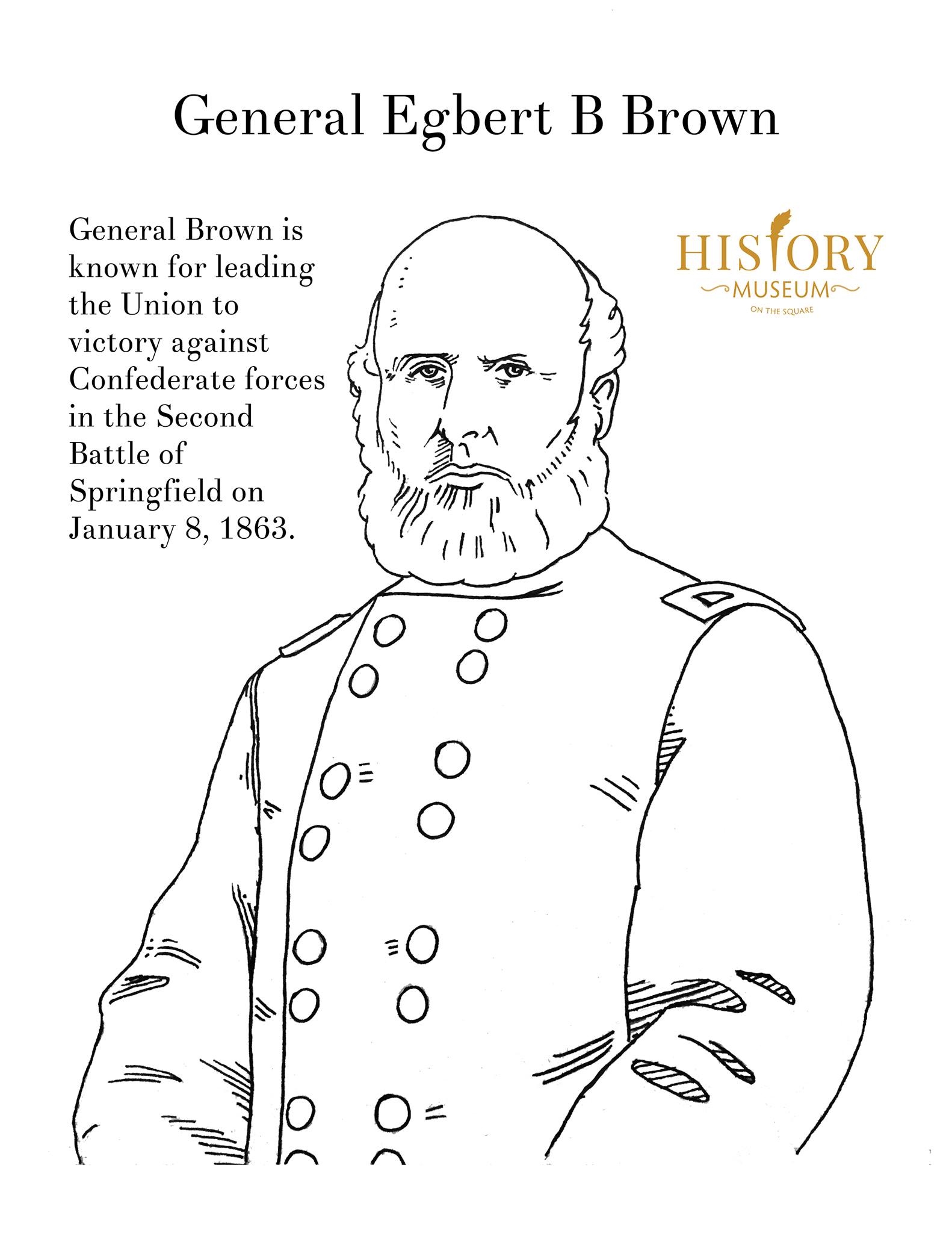 Civil War General Brown Coloring Page